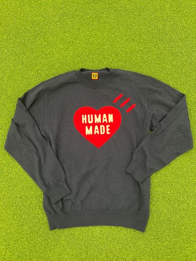 HUMAN MADE HEART KNIT L/S "Navy"