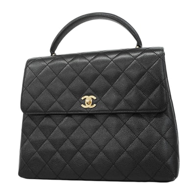 ★最終価格★SALE【6ed4764】シャネル ハンドバッグ マトラッセ キャビアスキン ブラック ゴールド金具【中古】レディース