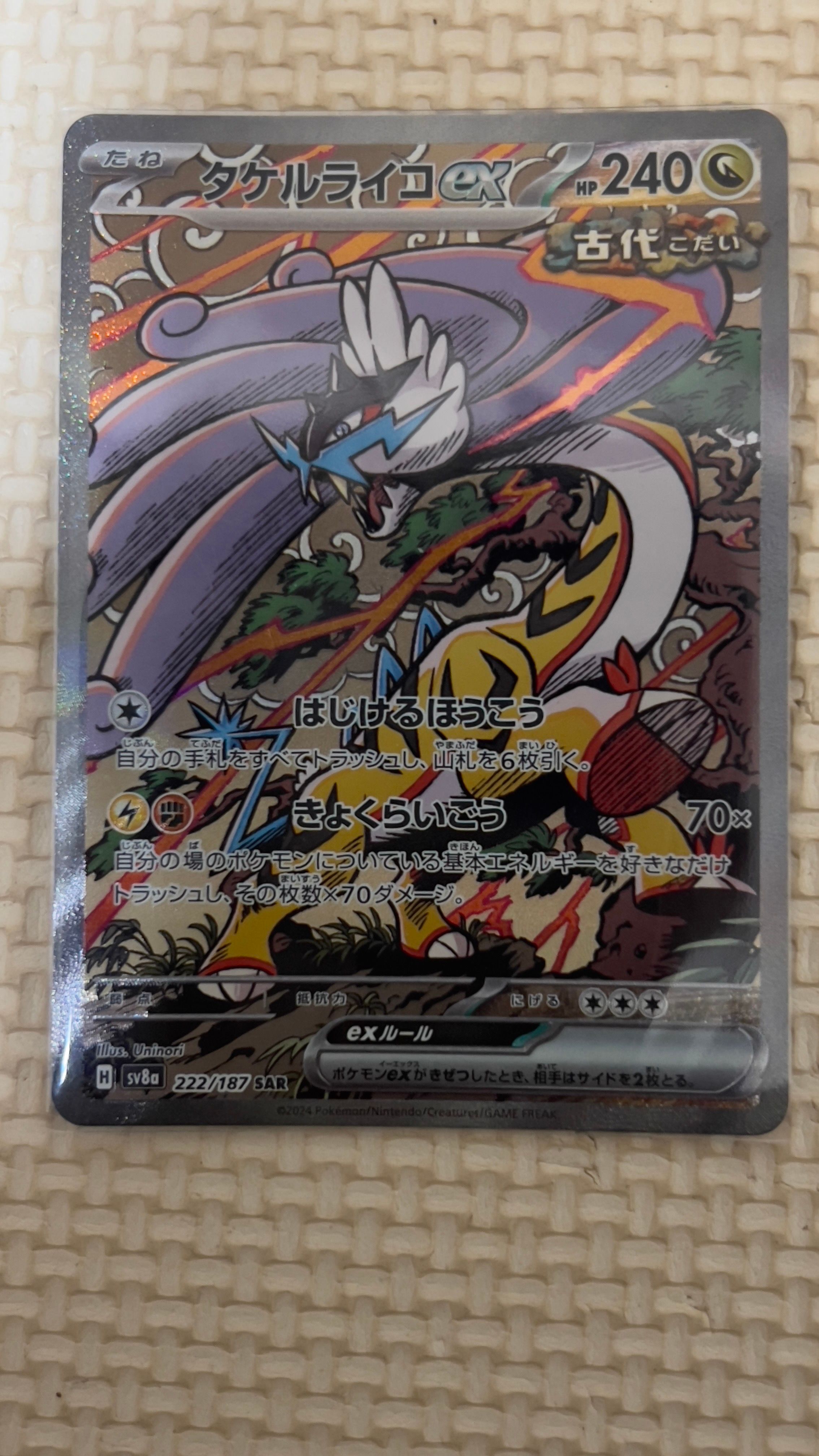 タケルライコex SAR [SV8a 222/187](ハイクラスパック「テラスタルフェスex」)