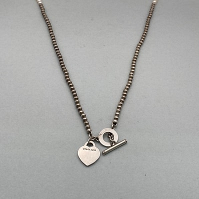 TIFFANY&Co. ティファニー リターン トゥ ラップ ビーズ ネックレス パール ネックレス シルバー925 パール シルバー レディース【中古】