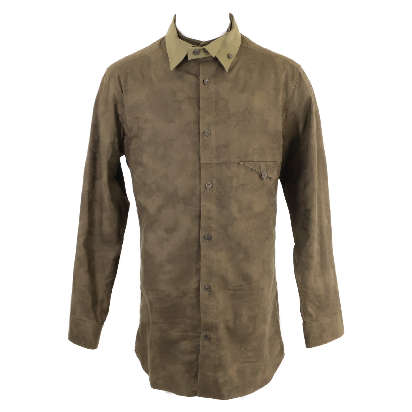 ヨウジヤマモトプールオム HO-B71-525 24AW FLOWER JQ ARRANGED SPARE COLLAR BLOUSE 3