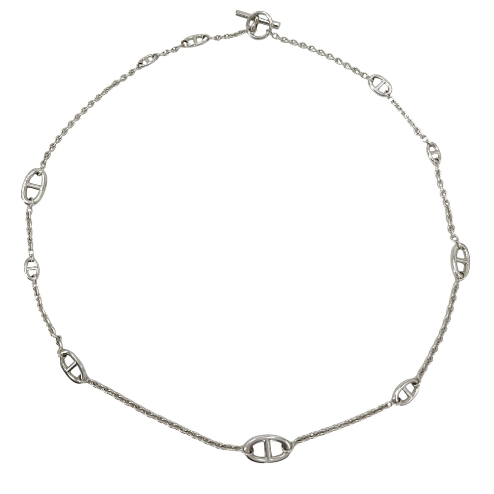 HERMES エルメス ネックレス ファランドール ロングネックレス シルバー アクセサリー ジュエリー シルバー925    ユニセックス 約70.8g【中古品】