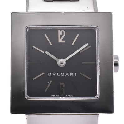 値下 ブルガリ BVLGARI SQ22SS クアドラード クォーツ レディース 良品 □#150276