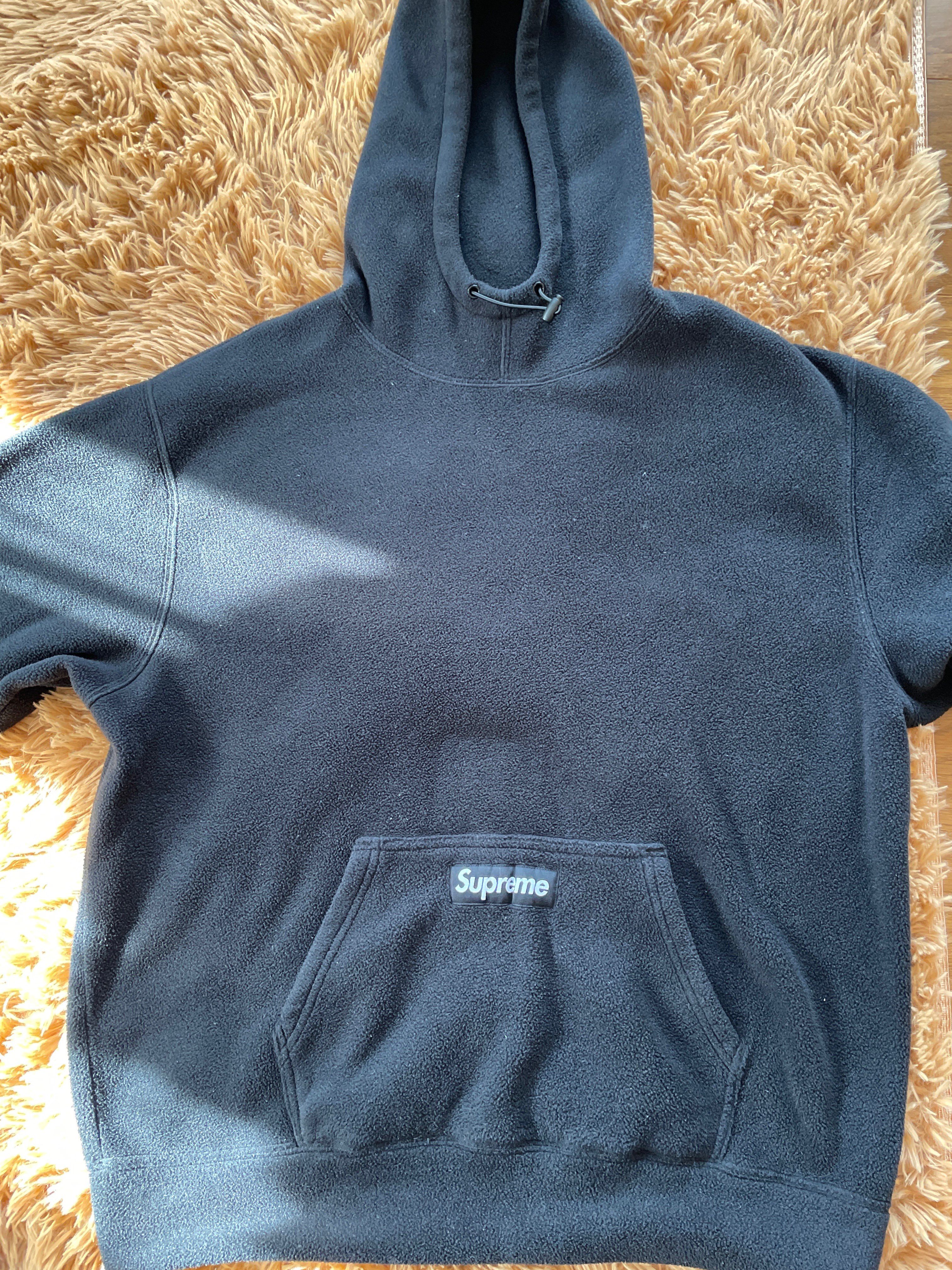 Supreme Polartec Hooded Sweatshirt "Black"