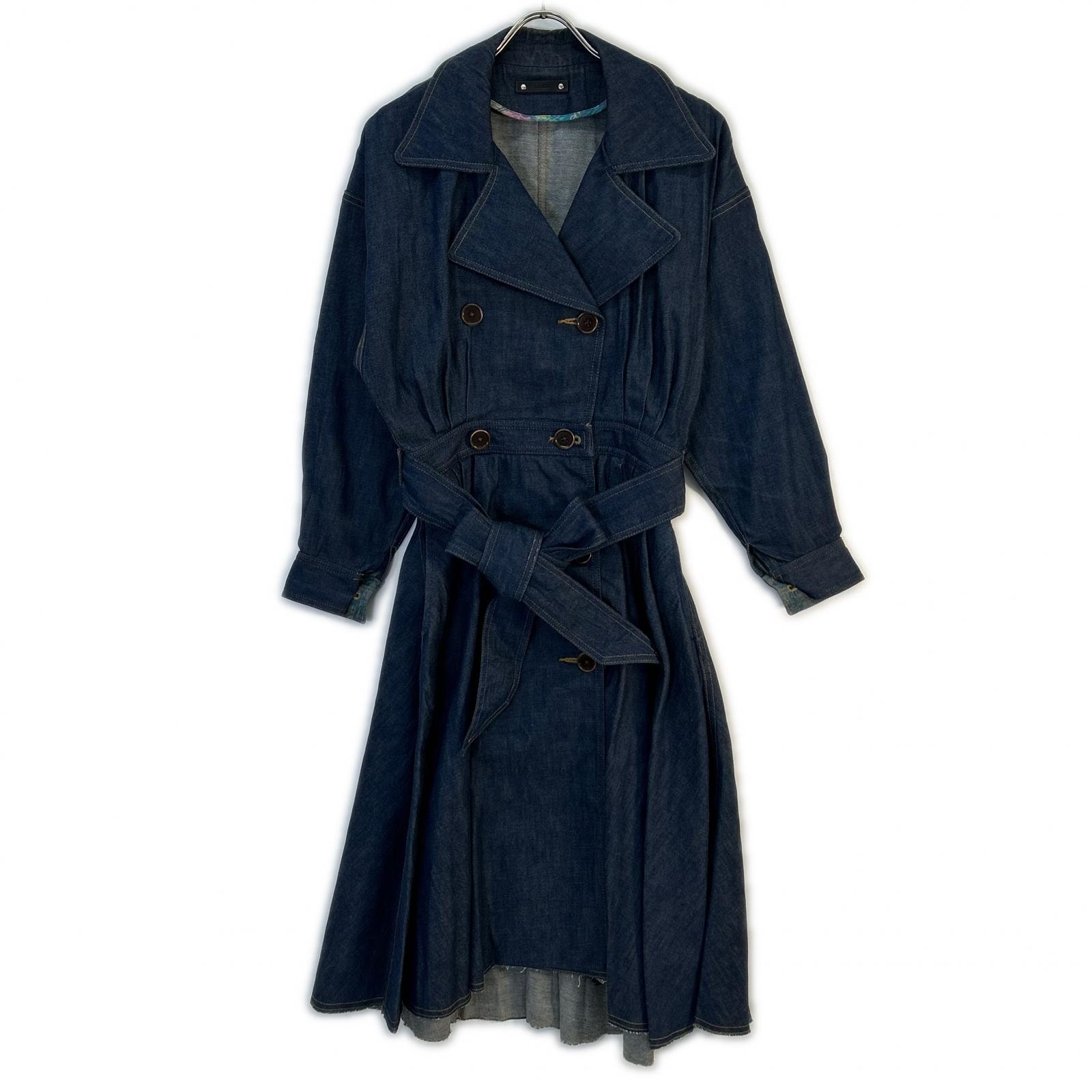 マインデニム インディゴ ダブル ロングスリーブ デニムワンピース 1