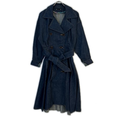 マインデニム インディゴ ダブル ロングスリーブ デニムワンピース 1