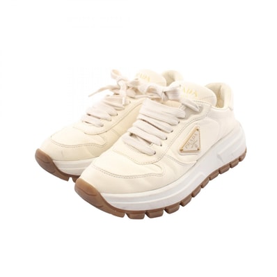 プラダ PRADA PRAX 01 スニーカー 靴 レザー レディース ホワイト系 【中古】