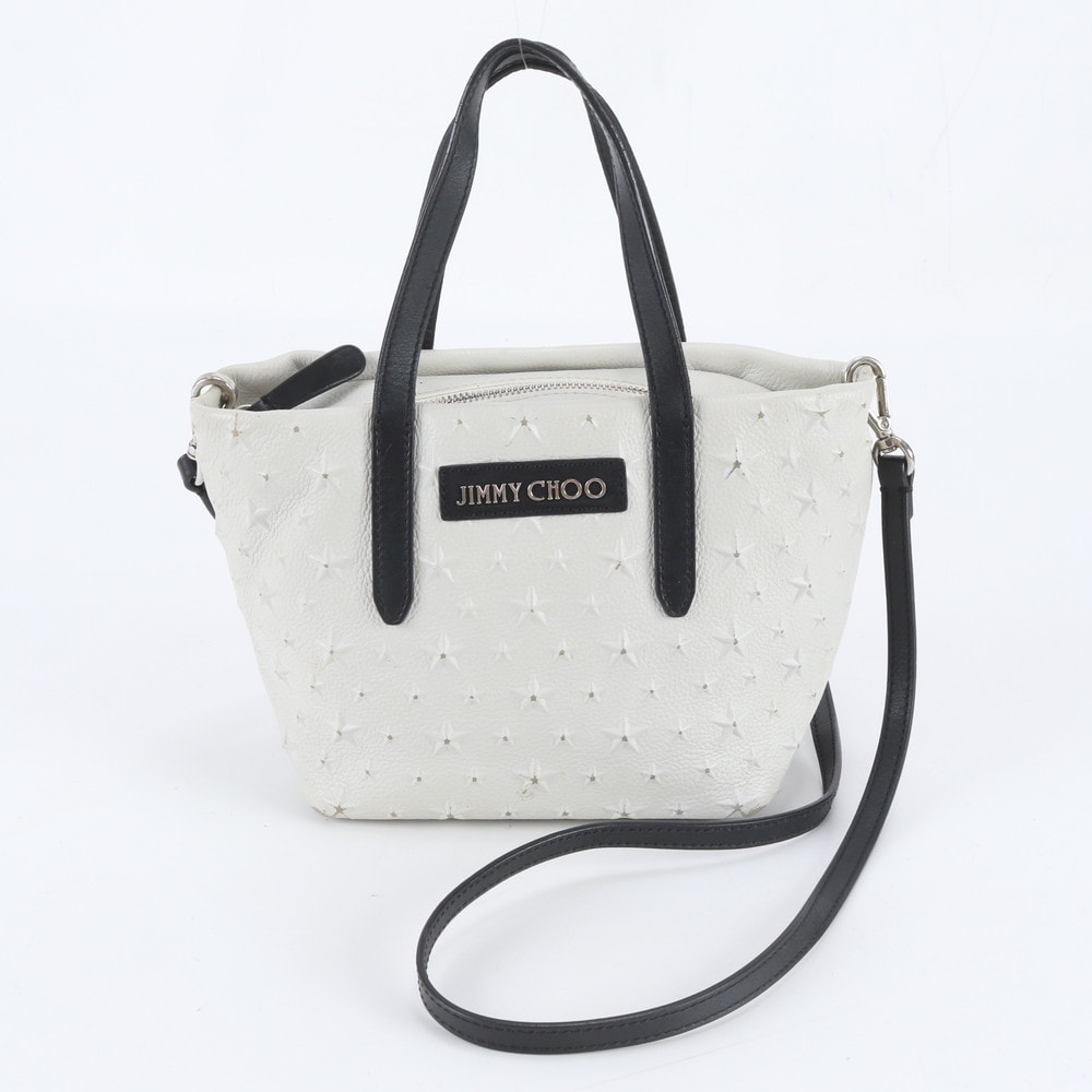 ■美品 ジミーチュウサラ スター スタッズショルダーバッグ レザー