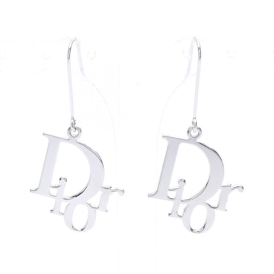 ディオール Dior ロゴ ピアス ジュエリー ステンレススチール レディース シルバー系 【中古】