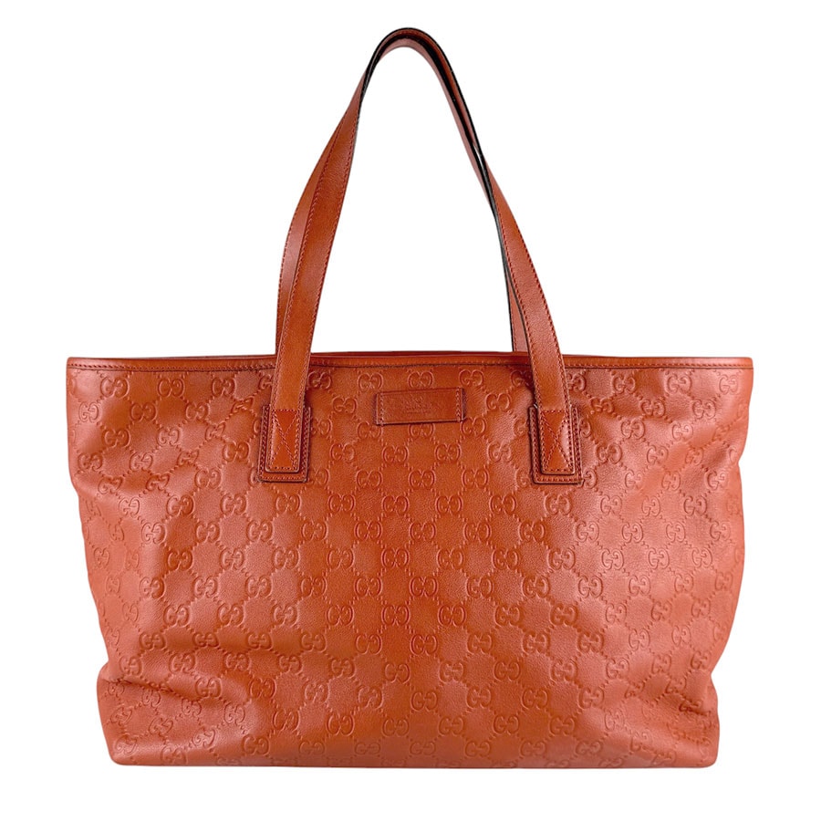 グッチ GUCCI ハンドバッグ レザー オレンジ ユニセックス 211137【中古】 z9385