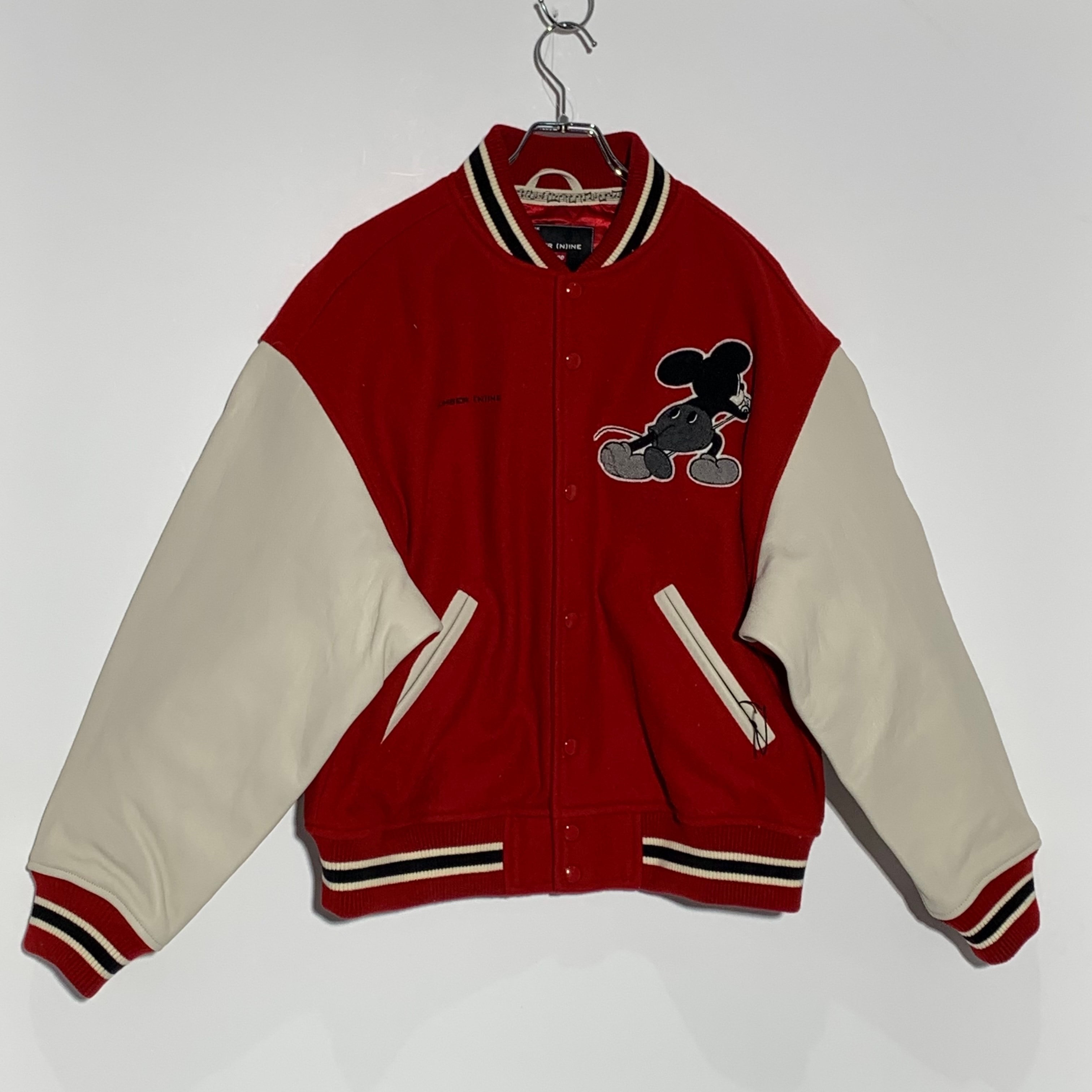 Supreme x Number (N)ine x Mickey Mouse Varsity Jacket "Red"