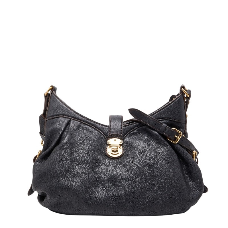 ルイ ヴィトン モノグラム マヒナ XS ショルダーバッグ M95660 ノワール ブラック レザー レディース LOUIS VUITTON 中古