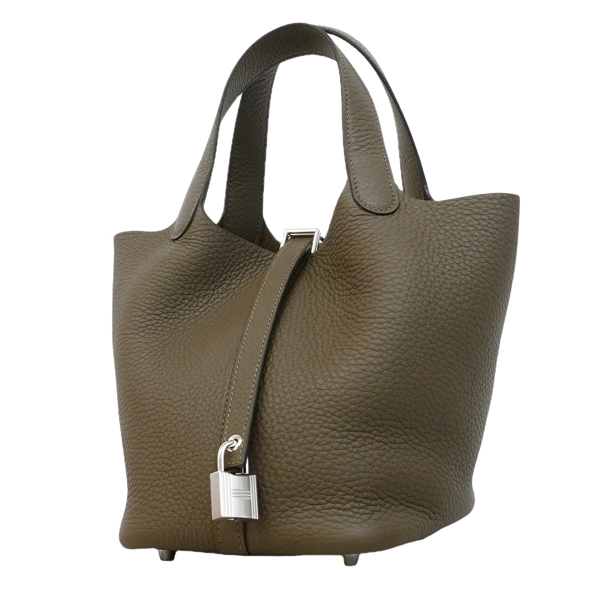 ★最終価格★SALE【6hb0958】エルメス ハンドバッグ ピコタンロックPM トリヨンクレマンス ヴェールヴェロネーズ シルバー金具 G刻印【中古】レディース