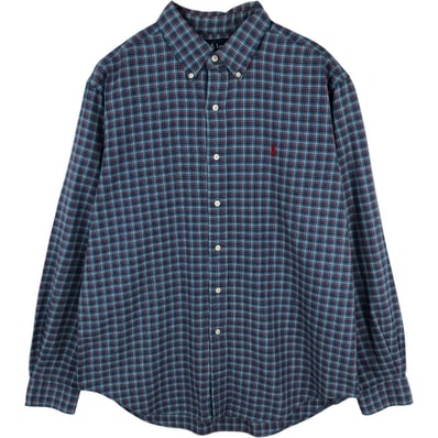 古着 ラルフローレン Ralph Lauren CLASSIC FIT 長袖 ボタンダウンチェックシャツ メンズL相当/eaa676528