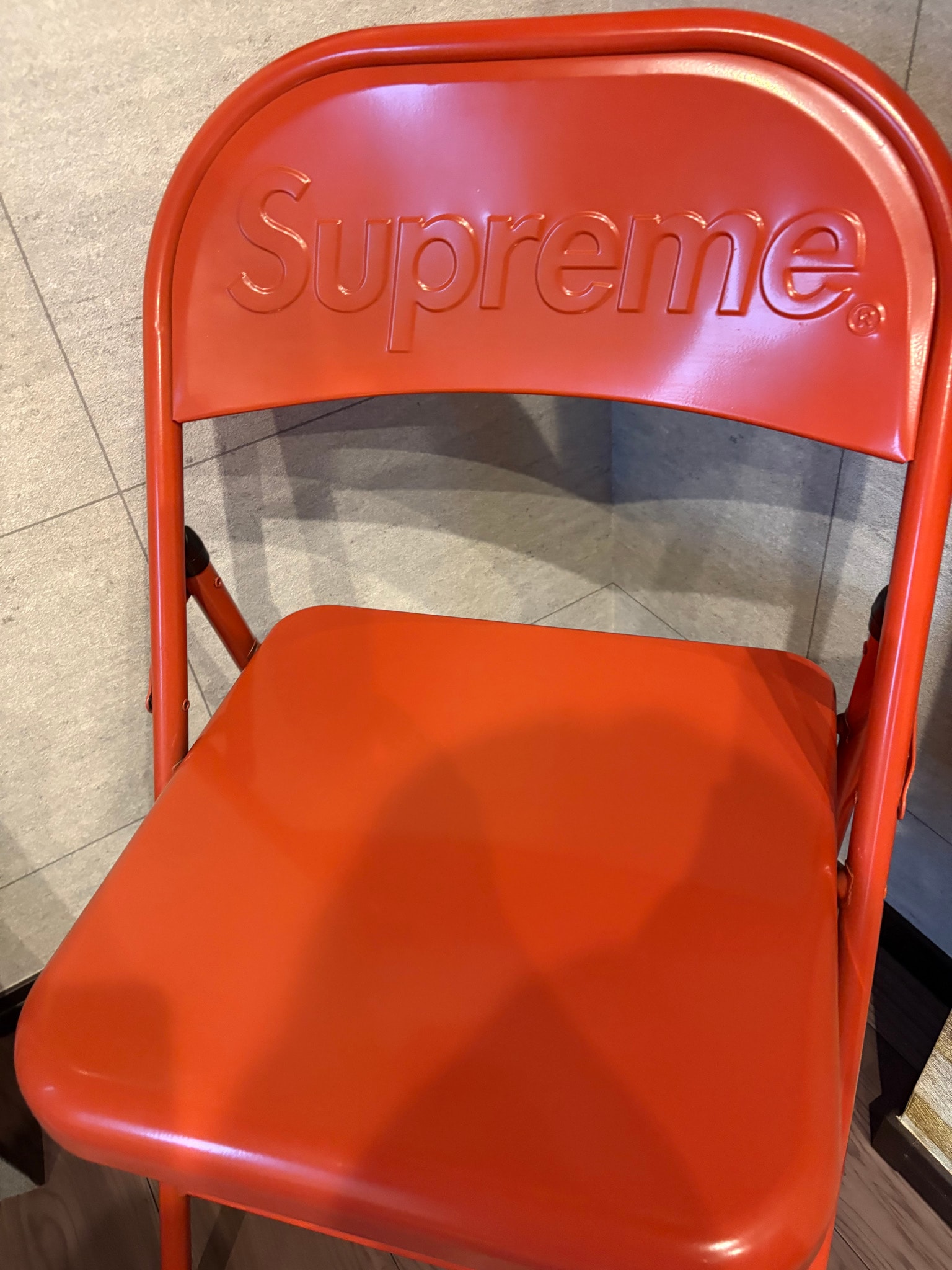 Supreme Metal Folding Chair "Red"