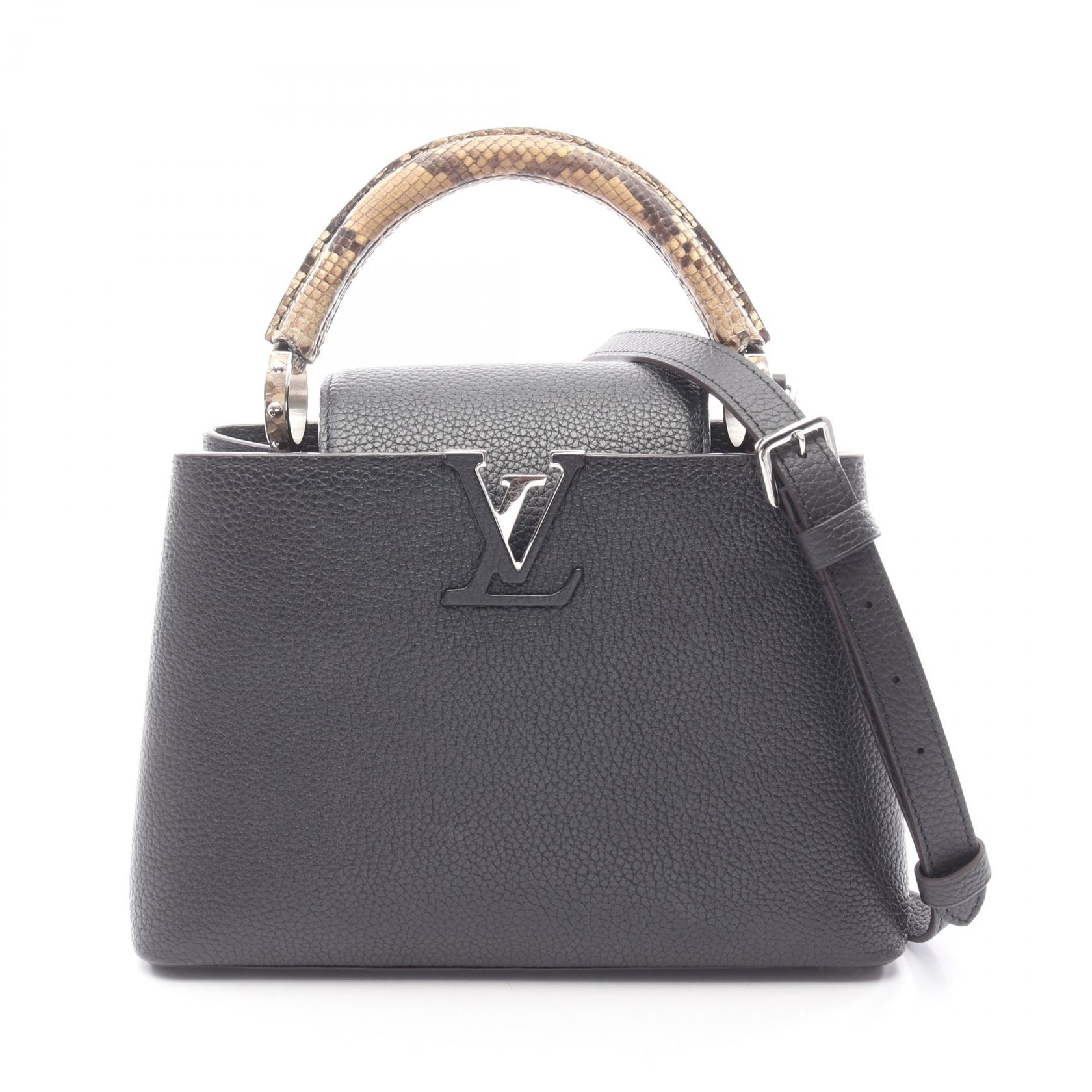 ルイ・ヴィトン LOUIS VUITTON カプシーヌBB ノワール 2WAY ハンドバッグ バッグ レザー エキゾチックレザー レディース ブラック系 N92040 【中古】