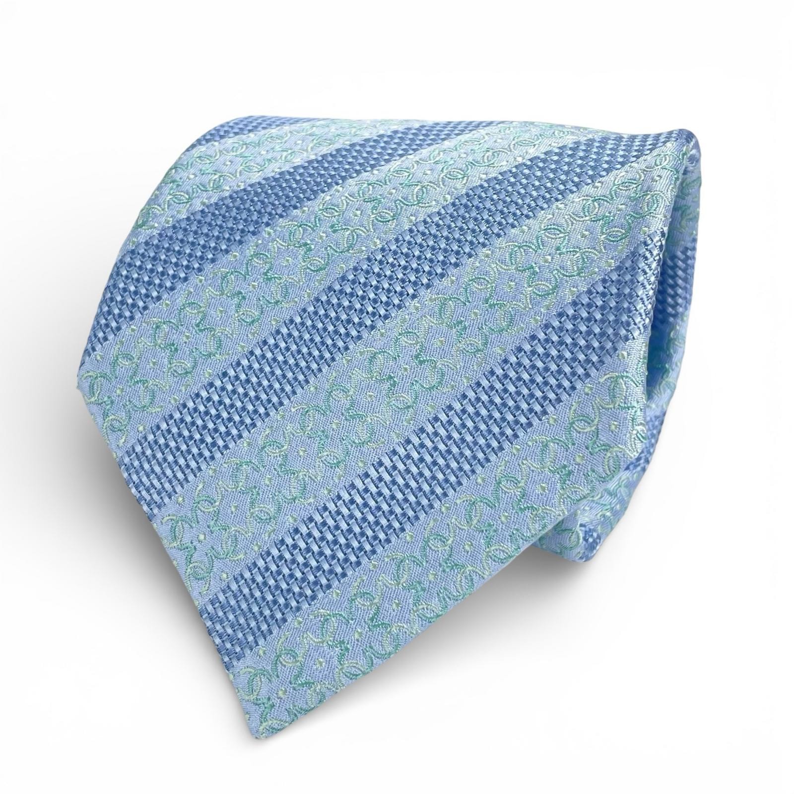 未使用品 シャネル ネクタイ ブルー メンズ