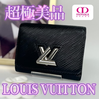 【超極美品】LOUIS VUITTON エピ ポルトフォイユ ツイスト コンパクトウォレット ブラック レディース メンズ