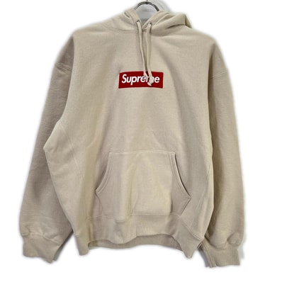 シュプリーム 24AW Stone/ベージュ Box Logo Hooded Sweatshirt ボックス ロゴ フーディー スウェットシャツ M