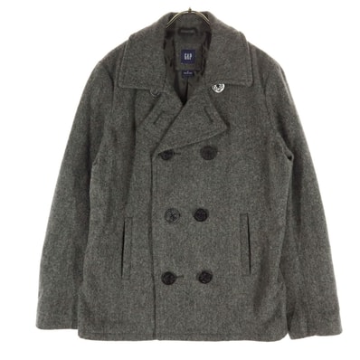 美品 GAP ギャップ 長袖 ピーコート M グレー系