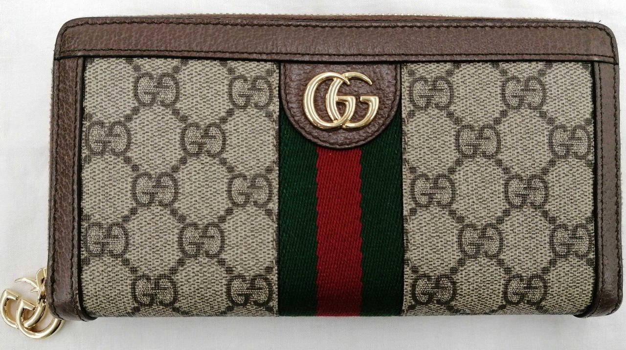 GUCCI Ophidia GG Zip Around Wallet