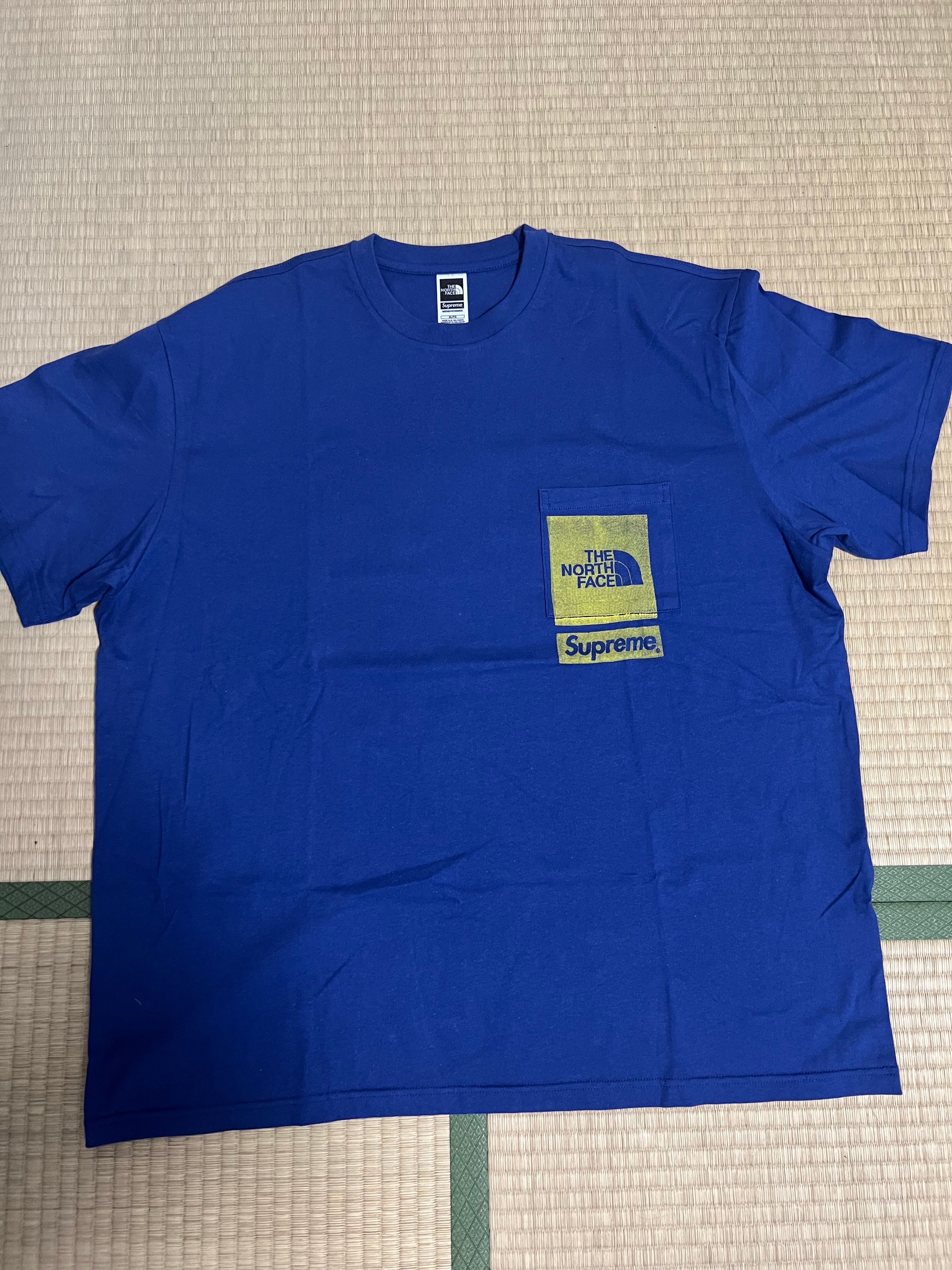 Supreme x The North Face Printed Pocket Tee "Navy"