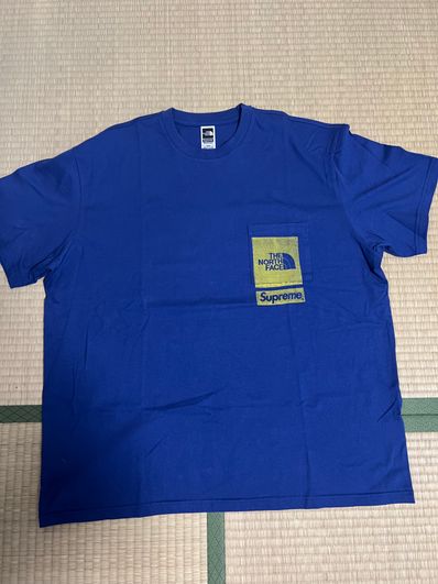 Supreme x The North Face Printed Pocket Tee "Navy"