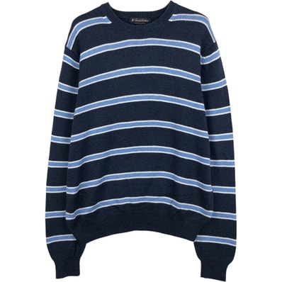 古着 ブルックスブラザーズ Brooks Brothers ボーダー柄 コットンニットセーター メンズS相当/eaa641886