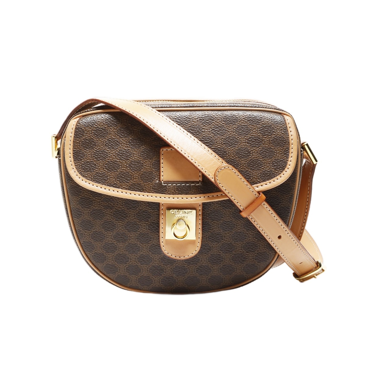 セリーヌ CELINE マカダム PVC ショルダーバッグ【中古】