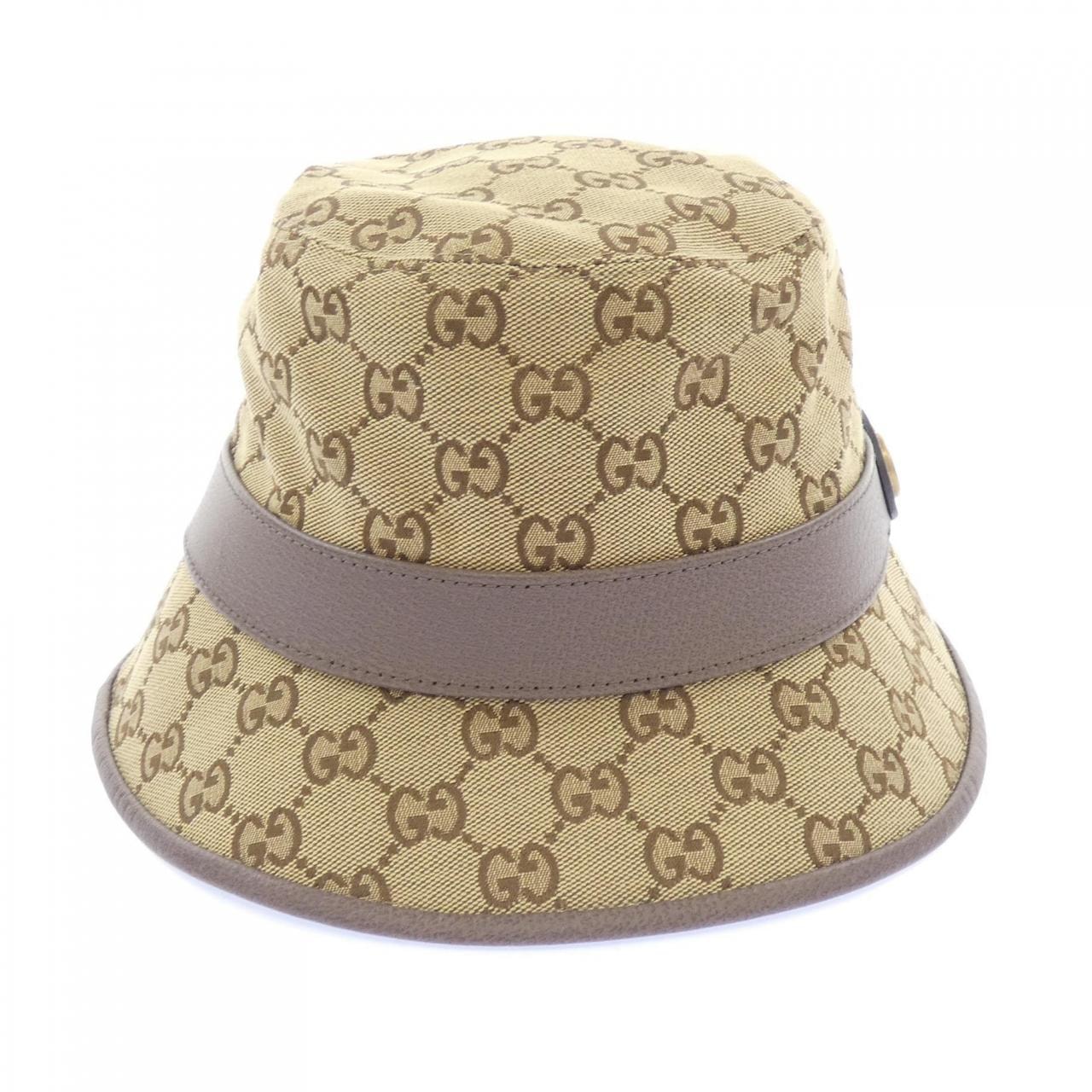 B (目立った傷や汚れなし)】グッチ GUCCI GGキャンバス フェドラハット