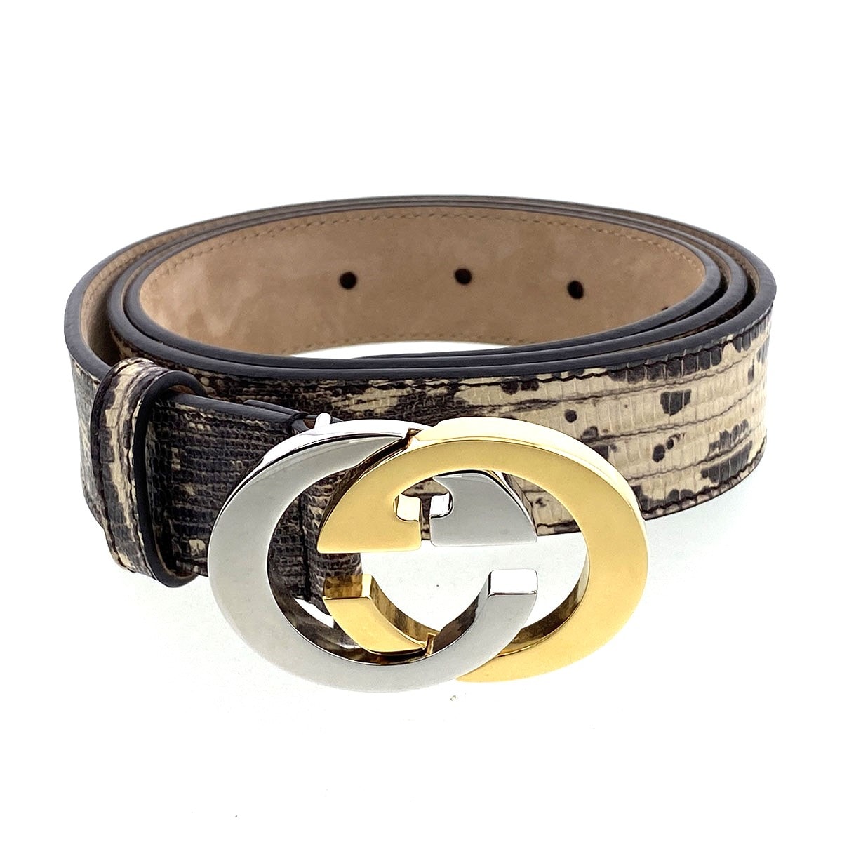 GUCCI グッチ GGマーモント ベルト ベルト 525040 レザー ベージュ  レディース【中古】
