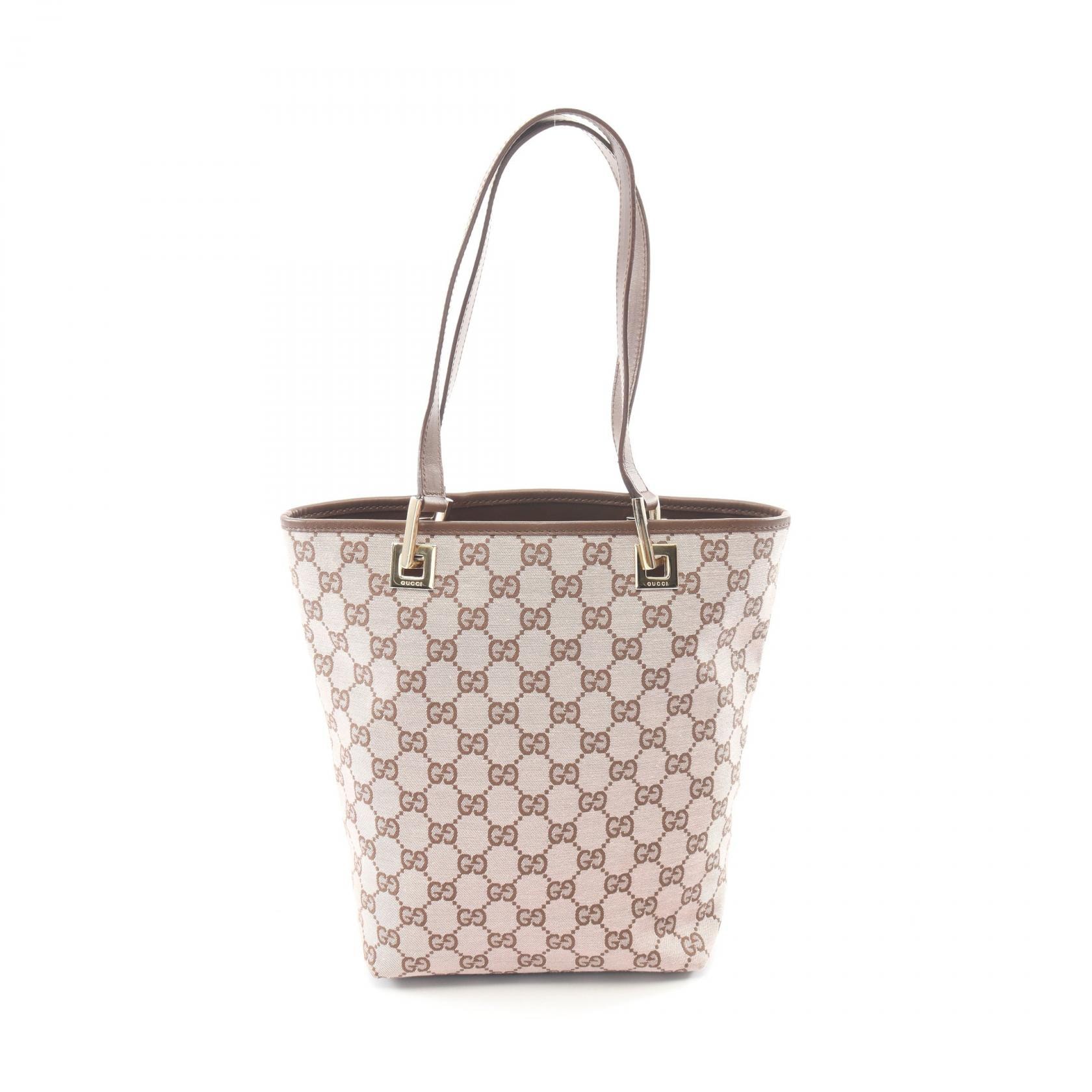 グッチ GUCCI GGキャンバス トートバッグ バッグ キャンバス レザー レディース ピンク系 / ブラウン系 002・1099 【中古】