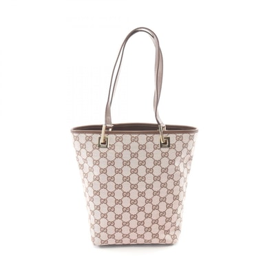 グッチ GUCCI GGキャンバス トートバッグ バッグ キャンバス レザー レディース ピンク系 / ブラウン系 002・1099 【中古】