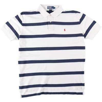 古着 ラルフローレン Ralph Lauren POLO by Ralph Lauren 半袖 ボーダー ポロシャツ メンズL相当/eaa644604