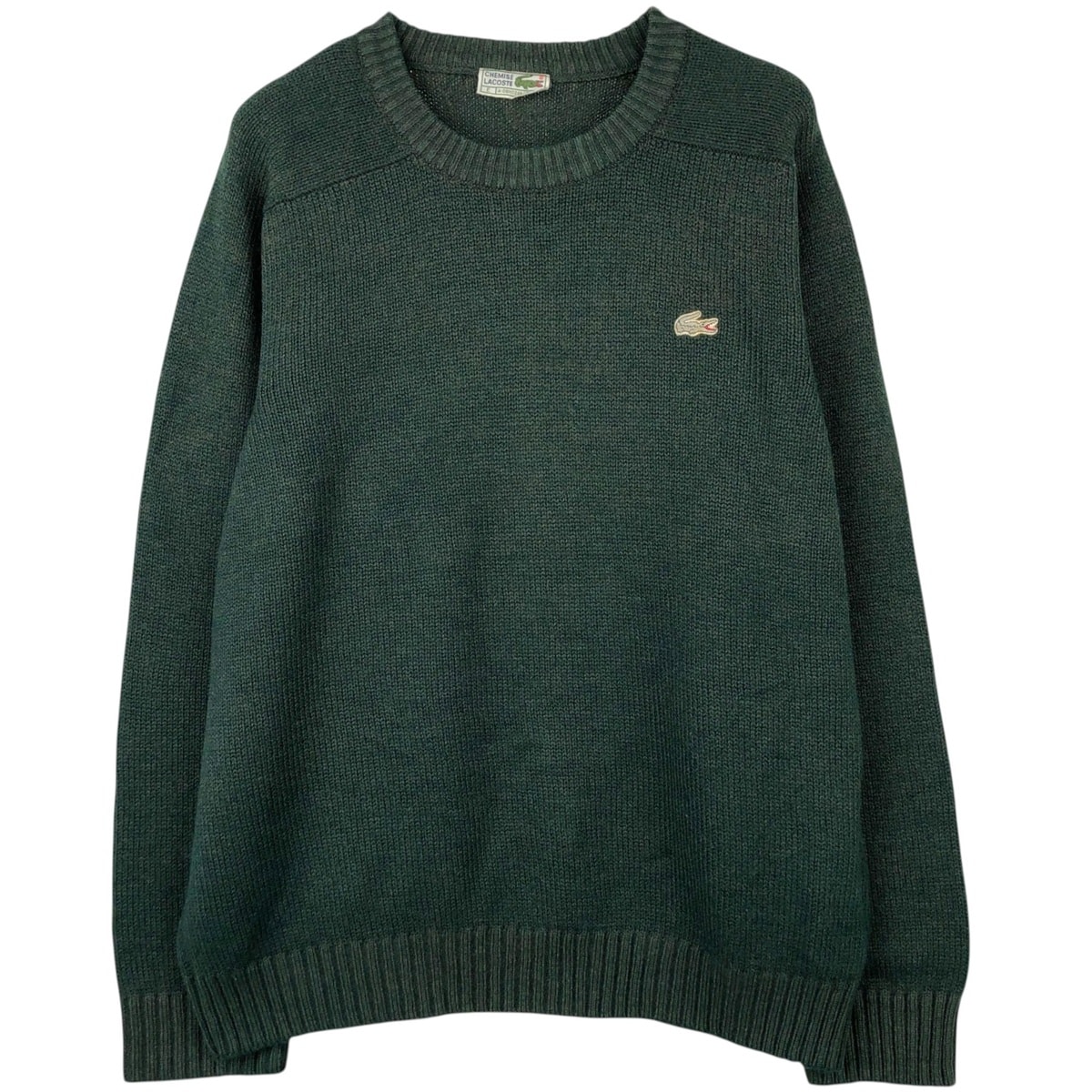 古着 ラコステ LACOSTE CHEMISE フレンチラコステ ウール×アクリルニットセーター スペイン製 メンズL相当/eaa660014