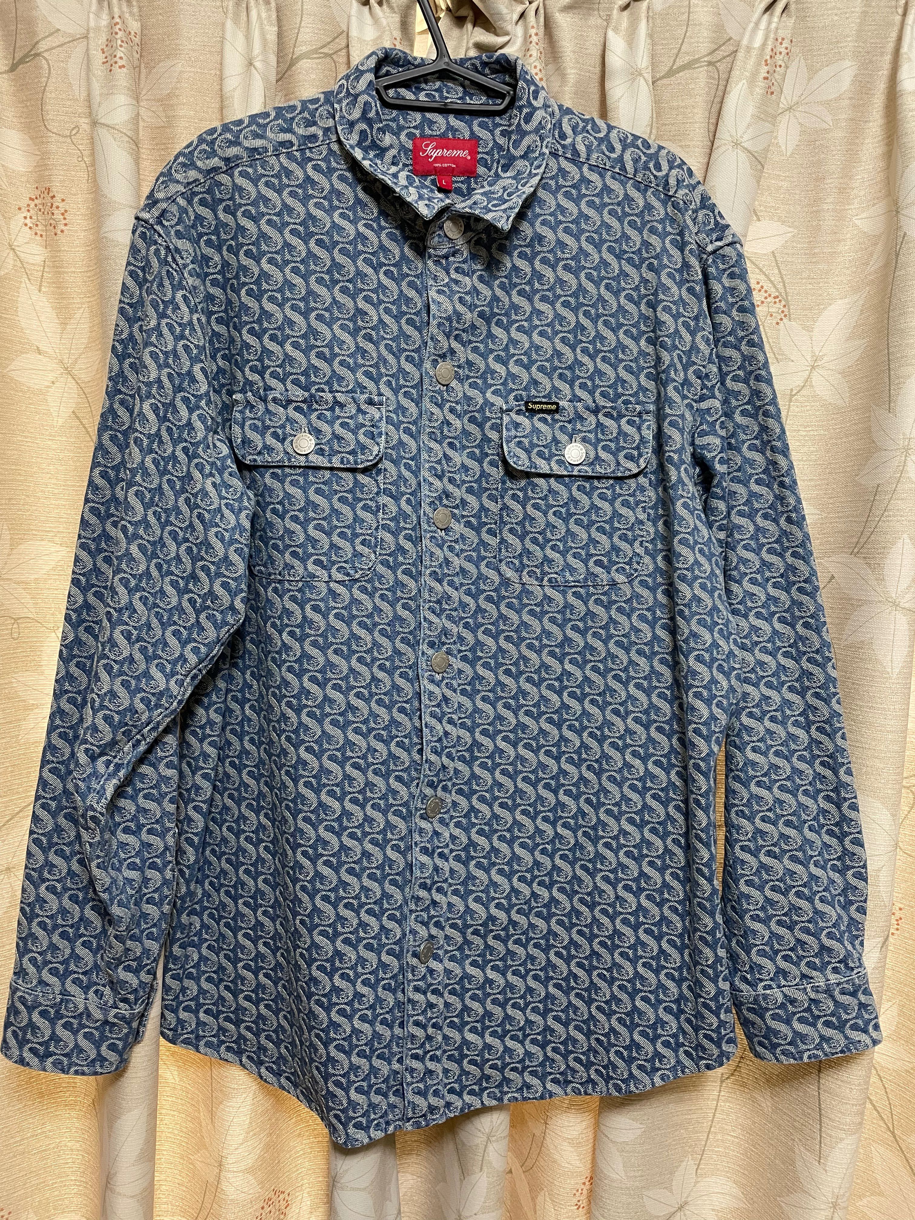 Supreme Monogram Denim Shirt "Blue"
