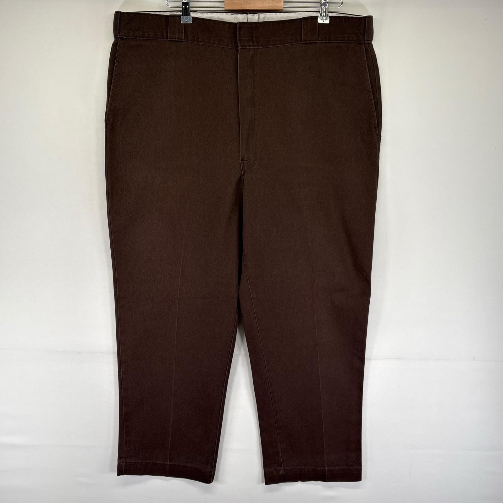 古着 80's/80年代 ヴィンテージ ディッキーズ Dickies USA製 パンツ チノパン ジッパーフライ チビタグ W44 L29  ブラウン系 メンズ