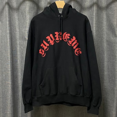 シュプリーム プリンティド アーク フーディー スウェットシャツ "ブラック"