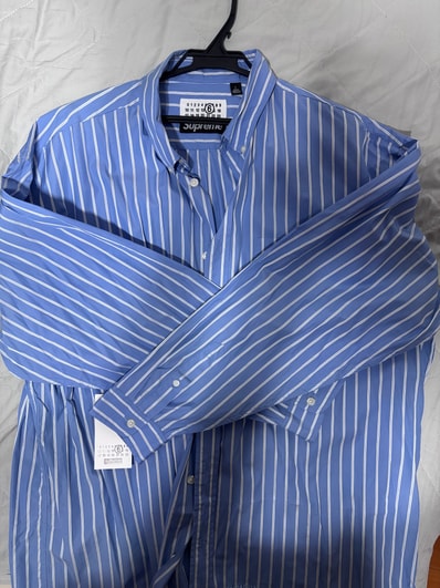 Supreme x MM6 Maison Margiela Stripe Shirt "Blue"