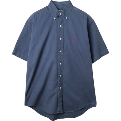 古着 ラルフローレン Ralph Lauren BLAIRE 半袖 ボタンダウンシャツ メンズS相当/eaa648880
