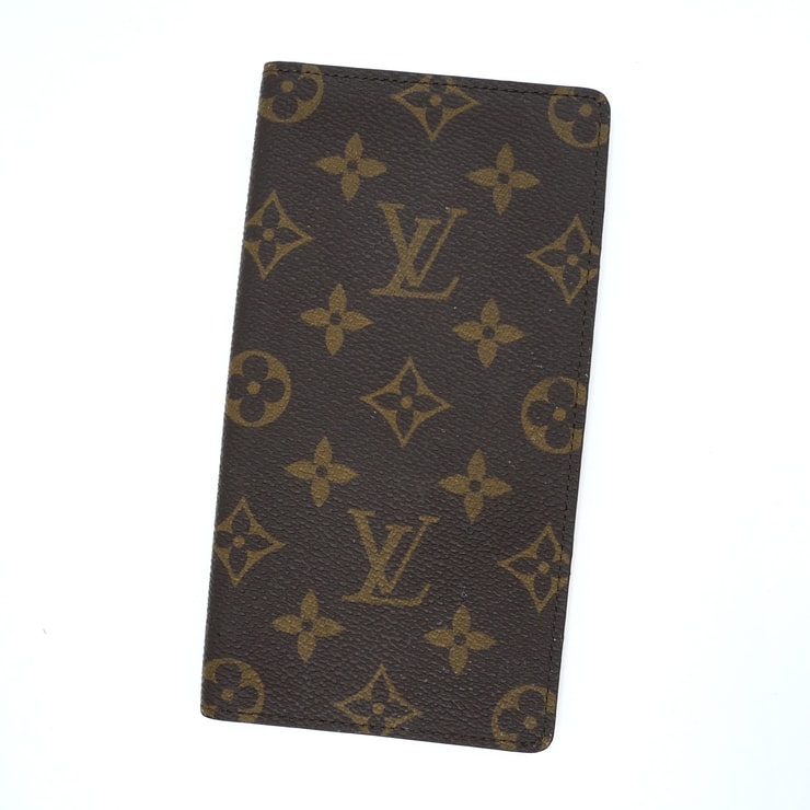 LOUIS VUITTON(ルイヴィトン)ポルトカルトクレディ円 ヴィンテージ 札入れ 長財布 二つ折り モノグラム ブラウン PVC レザー カードケース メンズ レディース ユニセックス【中古】