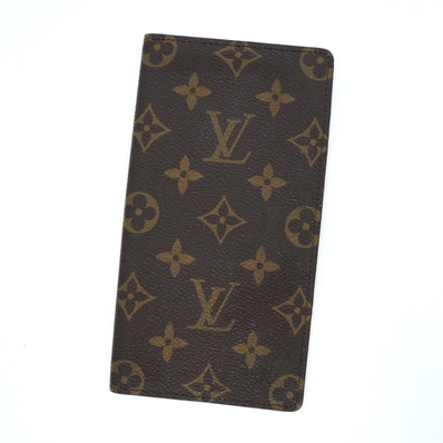 LOUIS VUITTON(ルイヴィトン)ポルトカルトクレディ円 ヴィンテージ 札入れ 長財布 二つ折り モノグラム ブラウン PVC レザー カードケース メンズ レディース ユニセックス【中古】