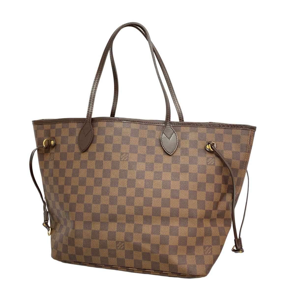 【6dd4084】ルイヴィトン トートバッグ ダミエ ネヴァーフルMM N51105 エベヌ【中古】レディース