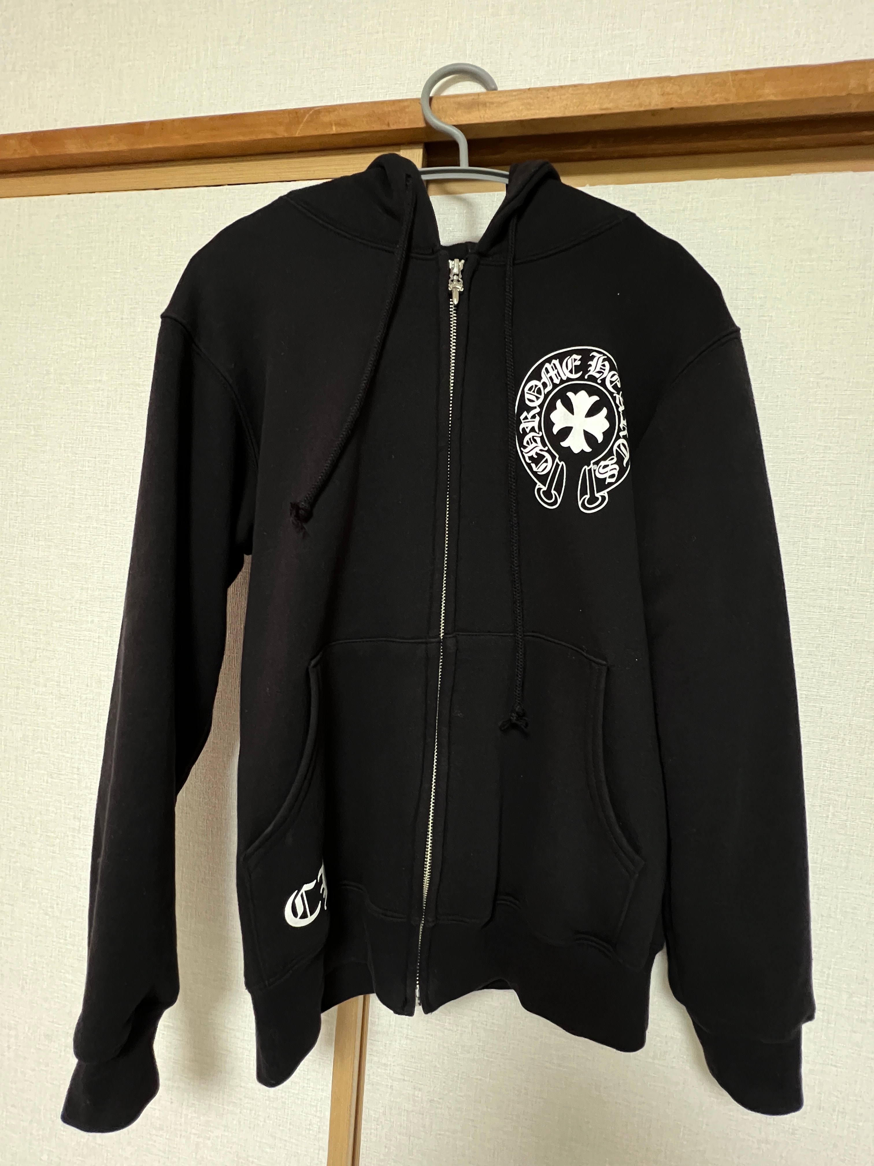 Chrome Hearts Eyechart Logo Zip Up Hoodie "Black"