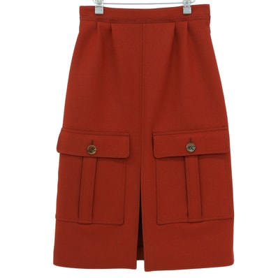 クロエ 美品 スカート レディース レッド 34 CHC19AJU0103761734 34