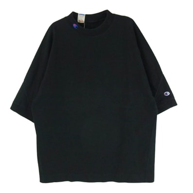 N.HOOLYWOOD エヌハリウッド Tシャツ C8-X355 × Champion チャンピオン CREWNECK T-SHIRT ロゴ刺繍 クルーネック Tシャツ 半袖カットソー ブラック系 M【中古】