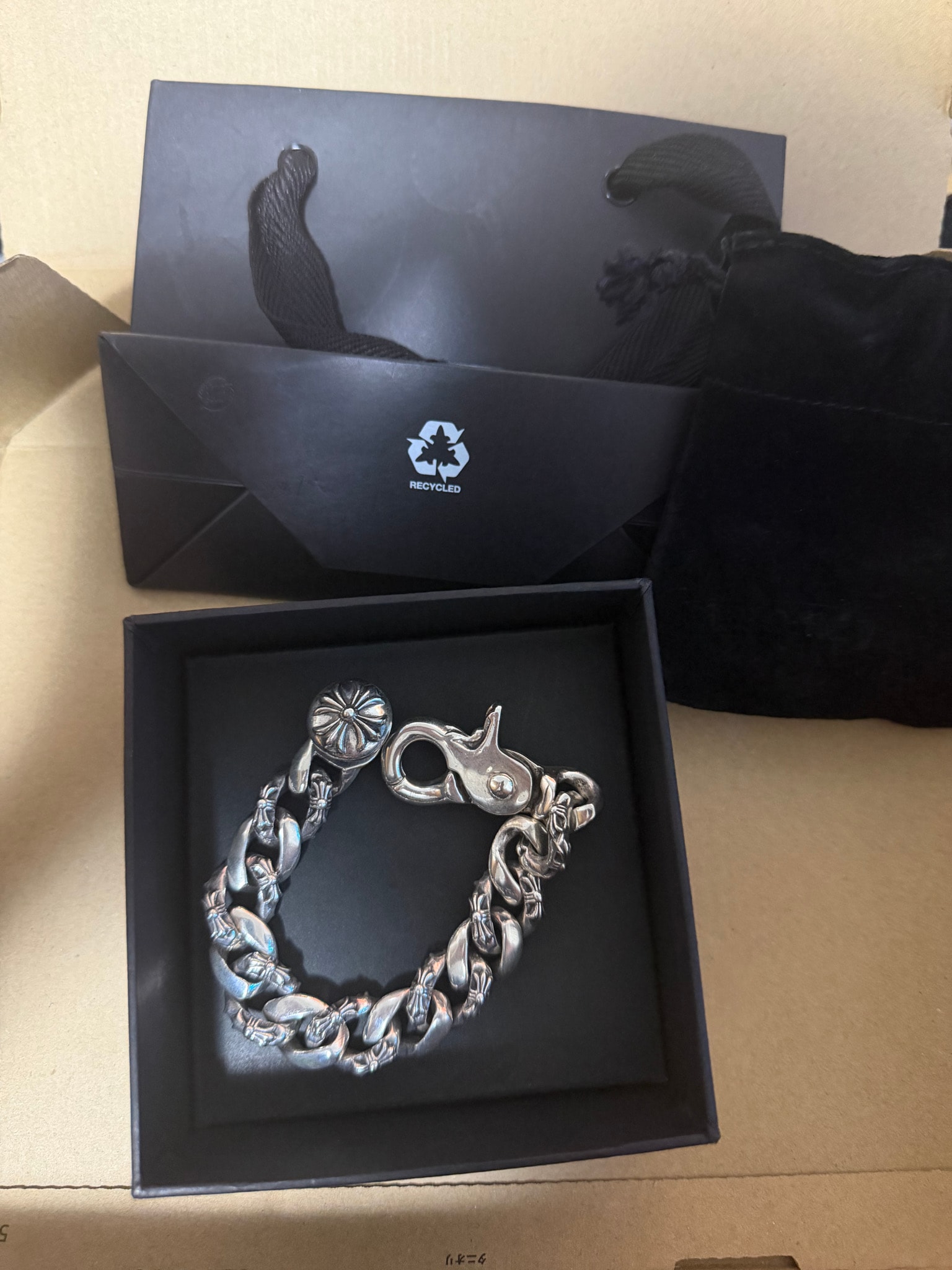 Chrome Hearts Fancy Chain Clip Bracelet "Silver"