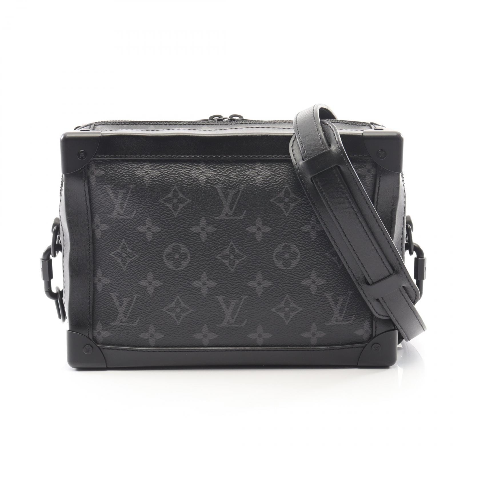 ルイ・ヴィトン LOUIS VUITTON ソフトトランク ショルダーバッグ バッグ PVCコーティングキャンバス レザー モノグラム・エクリプス ノワール メンズ ブラック系 M44730 【中古】