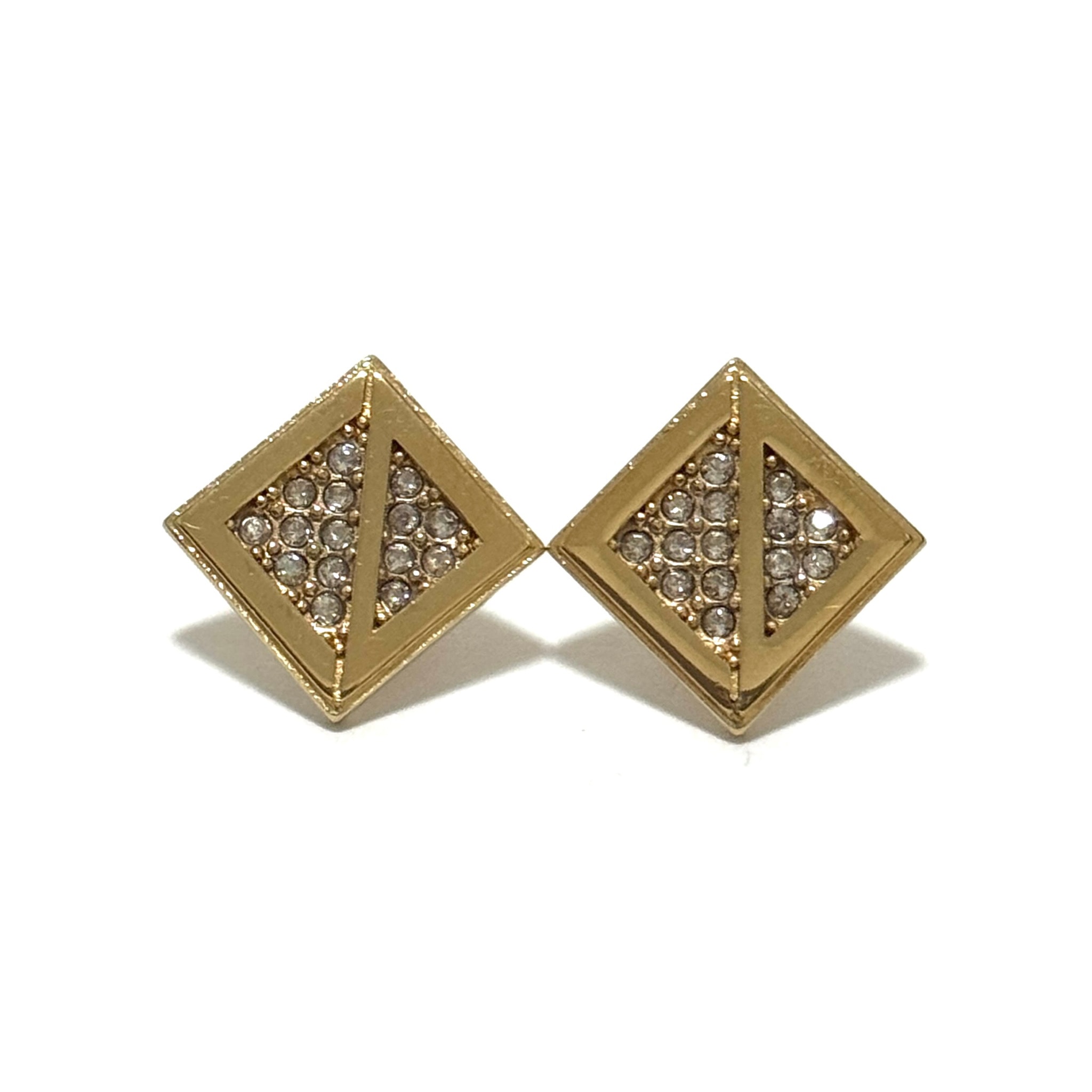 クリスチャン ディオール ピアス ダイヤモンド ラインストーン ゴールド アクセサリー CD Christian  Dior