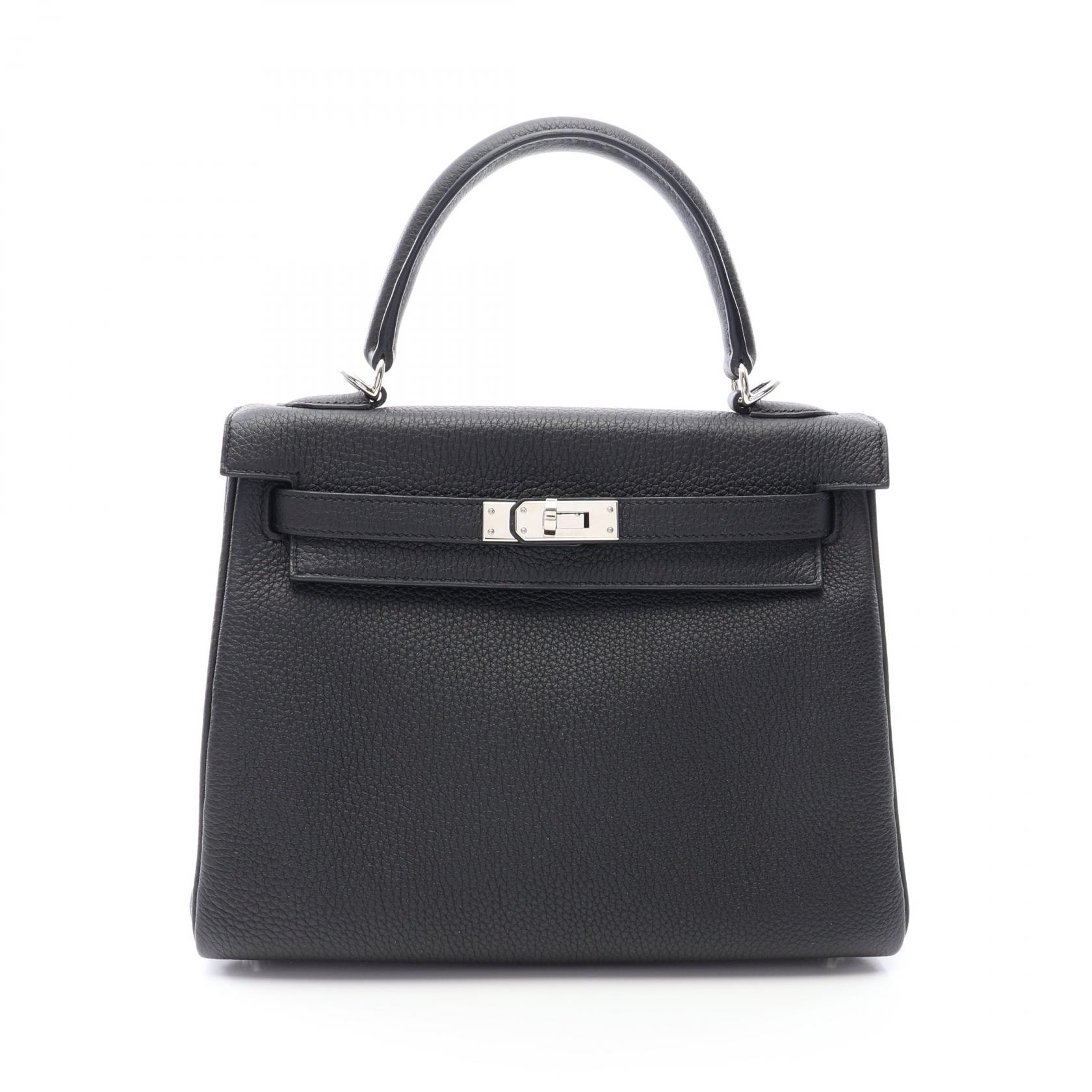 エルメス HERMES ケリー25 2WAY ハンドバッグ バッグ レザー トゴ トゴ D刻印(2019年製造) レディース ブラック系 【中古】